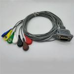DMS Compatible Holter ECG Cable 7 Leads 15 Pin With Leadwires Snap Durable for sale