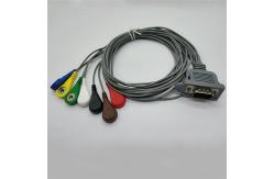 China DMS Compatible Holter ECG Cable 7 Leads 15 Pin With Leadwires Snap Durable supplier