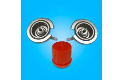 China 227g Portable Gas Cartridge Valve With Red Cover General Application Tin Cans supplier