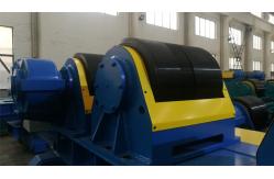 China Tank Surface Treatment 100T welding turning rolls Rubber Roller Motorized supplier