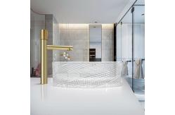 China Twill Surface Clear Glass Vessel Basins For Bathroom Hotel supplier