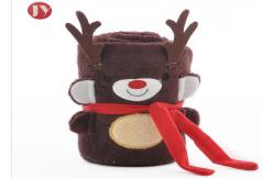 China Optional Pattern Organic Swaddle Blankets , Swaddle Animal Blanket Smooth Flannel Fleece Plush supplier