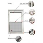 White PVC Double Hung Windows Heat Insulation UPVC Profile Windows ODM for sale