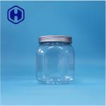 Polygonal Shape PET Plastic Cookies Rock Candy Nuts Paper Jar Aluminium Lid for sale