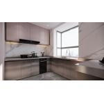 Modern Sleek Elegant Pink And  Original Finish Stainless Steel Kitchen Cabinets for sale