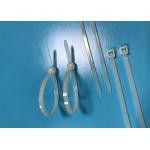 White PA66 Nylon Cable Ties Length 100mm Width 3.6mm 27 Lbs Tensile Strength for sale