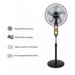 16 Inch Rechargeable Solar Charging Fan 12v Standing Battery Emergency With Panel Pedestal for sale