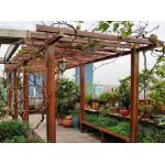 Fibreglass Frame Wood Imitated Garden Grape Trellis For Rest Areas