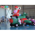 Oxford Cloth Inflatable Old Man LED Christmas Santa Claus Flying Airplane Blowing