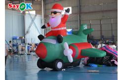 China Oxford Cloth Inflatable Old Man LED Christmas Santa Claus Flying Airplane Blowing supplier