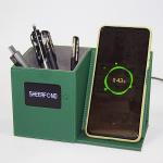 Green Gray Black Wireless Charging Pen Holder Custom Logo Business Gift for sale