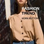 Professional Horn Buttons Custom Vintage Natural 4 Holes High - Grade Shirt & Trench Coat for sale