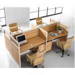 Full High Office Furniture Partitions / L & T Shaped Office Workstation Table for sale