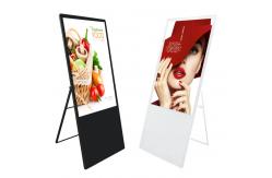 China Auto Brightness Indoor Digital Signage , Standalone Digital Signage With Foldable A Frame supplier