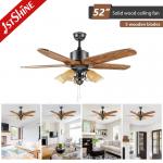 OEM Energy Saving Pull Switch Ceiling Fan With 5 Wooden Blades
