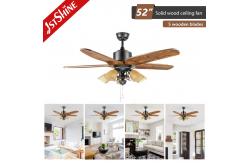 China OEM Energy Saving Pull Switch Ceiling Fan With 5 Wooden Blades supplier