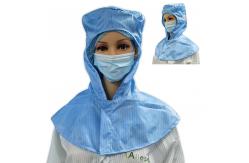 China Breathable ESD Antistatic Shawl Cap For Class 1000 Cleanroom supplier