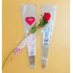 Portable Biodegradable Flower Sleeve Bag For Single Rose Fresh Bouquets for sale