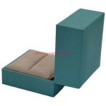 Clamshell Design Elegant Green Color Rigid Cardboard Proposal Ring Gift Box in CDR/EPS/JPG/TIF Format for sale