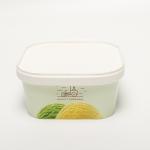 Compostable Square Paper Bowl Waterproof Takeaway Food Packing Container for sale