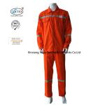 Orange 100 Cotton EN14116 EN11612 Fire Retardant Suit for sale