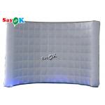 Professional Photo Studio Silver Led Light Backdrop Inflatable Photo Booth Wall 3x1.5x2.3mH For Wedding Party for sale