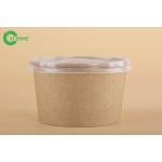 Hard 16 Oz Disposable Bowls With Lids , High Temperature Paper Bowls For Hot Soup for sale
