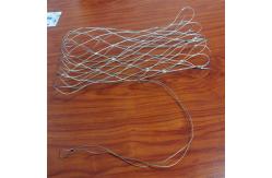 China Black And Silver Stainless Steel Mesh Bag With Multiple Rope Construction supplier