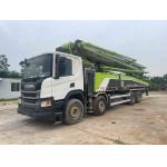 Used 2020 Zoomlion 56m Truck Mounted Concrete Pump 8x4 Drive Mode On Scania Chassis for sale