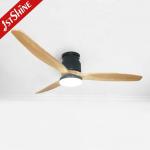 Modern Design Wooden Blades DC Ceiling Fan with Reversible Function and Remote Control