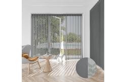 China Office Ball Chain Daylight Polyester Vertical Blinds Fabric With Tracks And Slats supplier