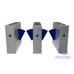 Intelligent stainless gate bidirectional half height flap security turnstile door access card reader for sale
