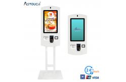 China Fast Food Self Service Kiosk 2K Pcap 32 Inch Kiosk With 10 Points supplier
