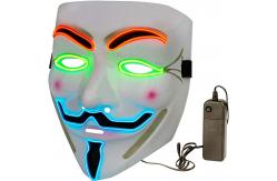 China Halloween White LED Face Mask V For Vendetta Mask Anonymous Guy supplier
