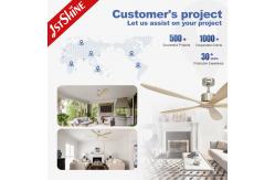 China Living Room Big Wooden Blade Ceiling Fan Remote Control With No Light supplier