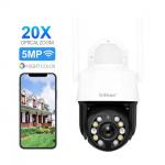 5G WiFi 20X Optical Zoom Waterproof Security Camera 5MP Two-Way Audio Full Color Night Vision Camera for sale
