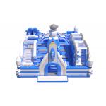 PVC Tarpaulin Playground Inflatable Bounce House Blue White for Children for sale