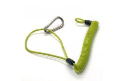 China Wire Coil Lanyard Tool Lanyard Retractable Hard Hat Tether Spring Lanyard supplier