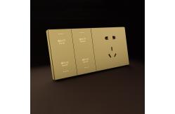 China Champagne Gold Programmable Smart Light Switch AC110V Wifi Light Timer Switch supplier