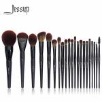 Jessup Phantom Black Essential Makeup Brushes Set 21pcs Synthetic Bristles for sale