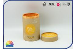 China Matte Lamination Recyclable Kraft Cylinder Container Pack Tea supplier
