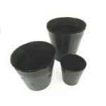 Custom Size Black PVC PS Plastic Soft Flower Nutrition Pot For Planting for sale