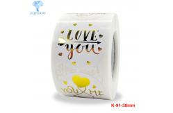 China Bottled Beverage 38mm Custom Sticky Labels Flexographic Printing supplier