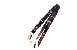China Textured Fabric Custom Promotional Lanyards Quick Release Buckle Custom Polyester Lanyards supplier