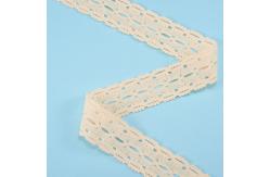 China Flower Cotton Eyelet Lace Trim Embroidery Lace Trim Fabric Machine Washable supplier