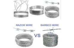 China 900mm Razor Sharp Barbed Wire Galvanized Metal Coil Thermal Bto-22 supplier