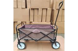 China Brown Customizable Folding 4 PVC Wheels Wagon Cart All Direction Foldable supplier