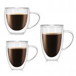 Lightweight Double Glazed Coffee Cups , Dishwasher Safe Pyrex Coffee Cups for sale
