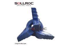 China Durable Performance Drag Drill Rock Bit with Threaded Connection Forging Processing supplier