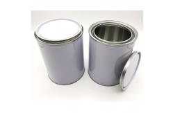 China Round Empty 1 Gallon Metal Clear Paint Bucket With Lid supplier